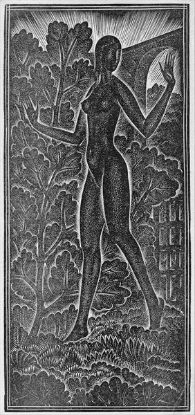 ''A Garden Enclosed is My Sister'' (Hortus Conclusus) illustration from ''The Song of Songs'' (Canti von Eric Gill