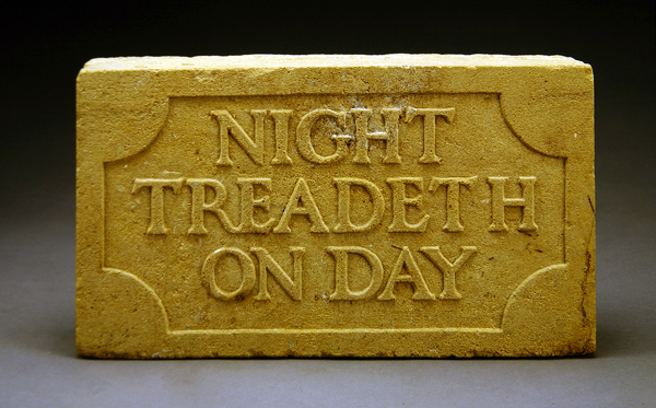 Night Treadeth on Day, 1903 (stone)  von Eric Gill