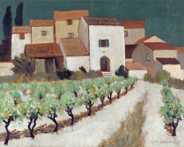Vineyard, Provence (oil on canvas)  von Eric  Hains