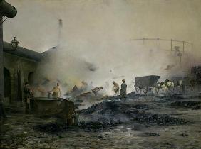 The Gas Factory at Courcelles, 1884 (oil on canvas) 1860
