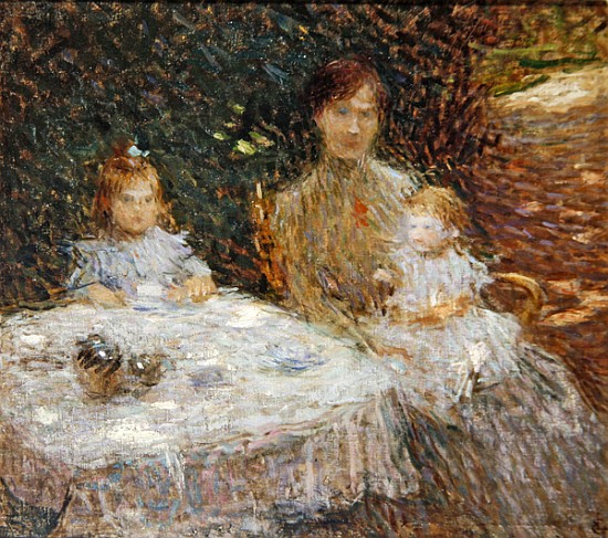 The artist''s family in the garden von Ernest-Joseph Laurent