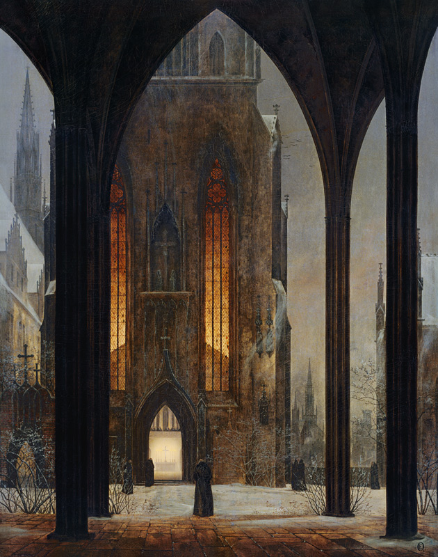 Dom im Winter von Ernst Ferdinand Oehme