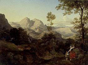 Römische Gebirgslandschaft. um 1825