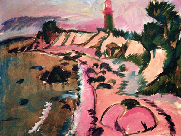Fehmarnküste m.Leuchtturm von Ernst Ludwig Kirchner