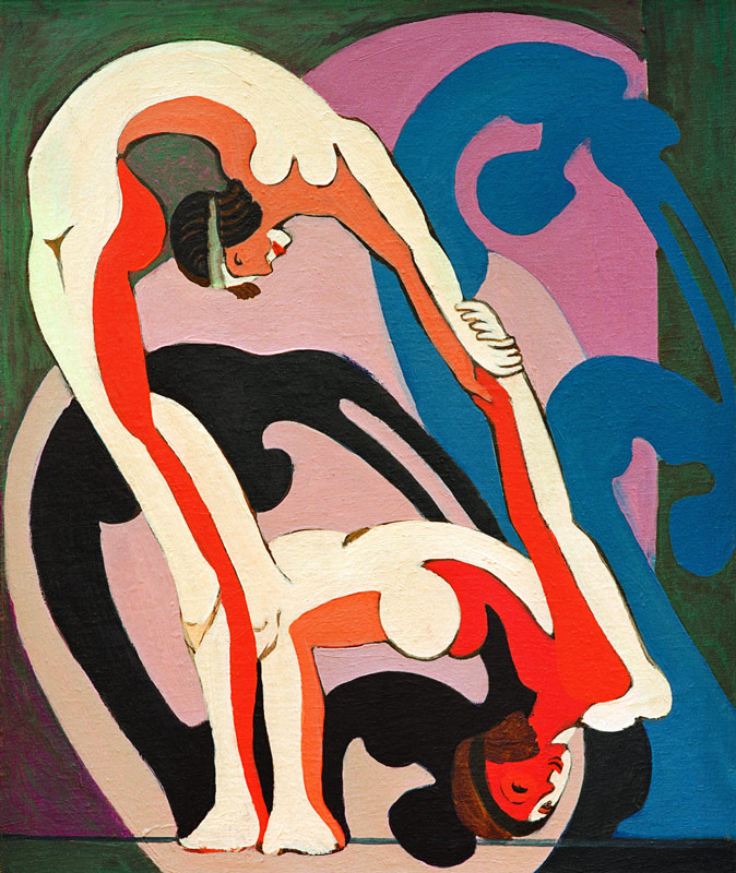 Akrobatenpaar-Plastik von Ernst Ludwig Kirchner