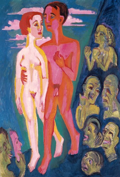 Das Paar vor den Menschen von Ernst Ludwig Kirchner