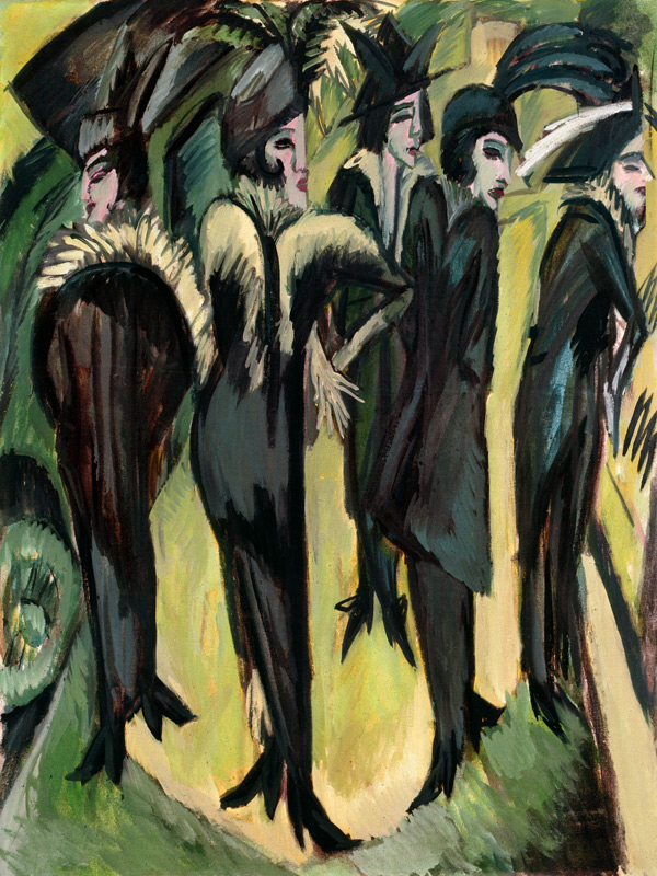 Fünf Frauen auf der Strasse von Ernst Ludwig Kirchner