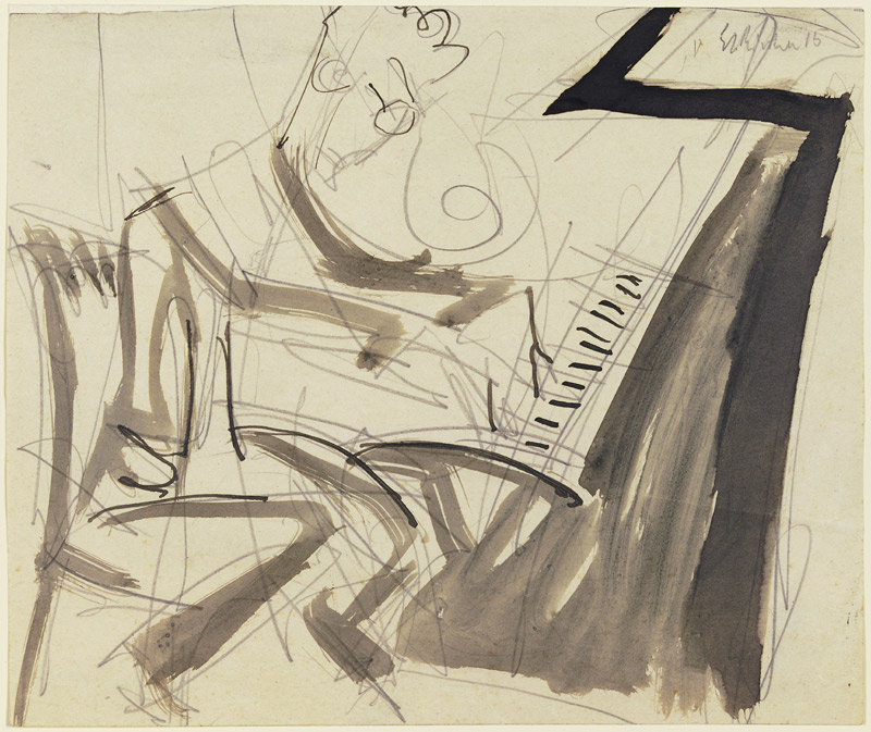 Klemperer am Klavier von Ernst Ludwig Kirchner