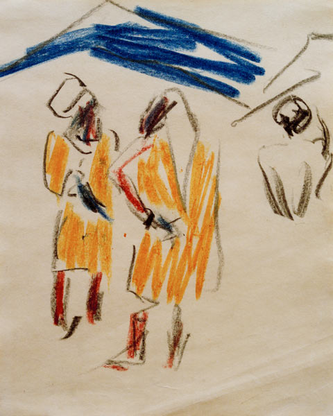 Skizze zweier Marokkaner von Ernst Ludwig Kirchner