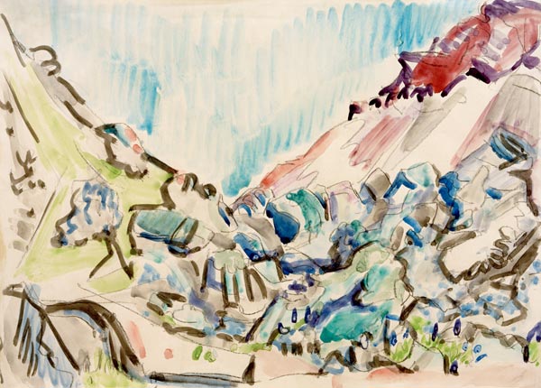 Taleinschnitt bei Davos von Ernst Ludwig Kirchner