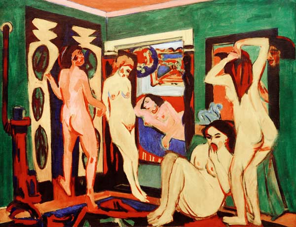 Badende im Raum von Ernst Ludwig Kirchner
