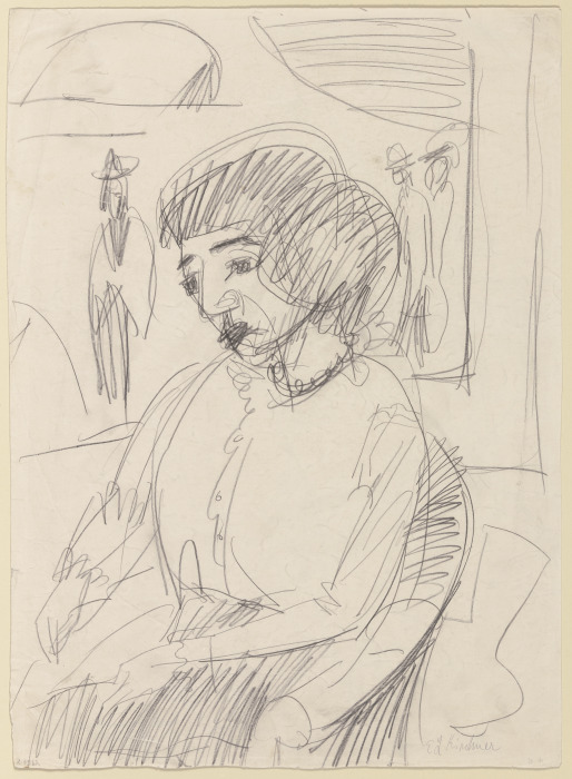 Bildnis einer Frau im Sessel von Ernst Ludwig Kirchner