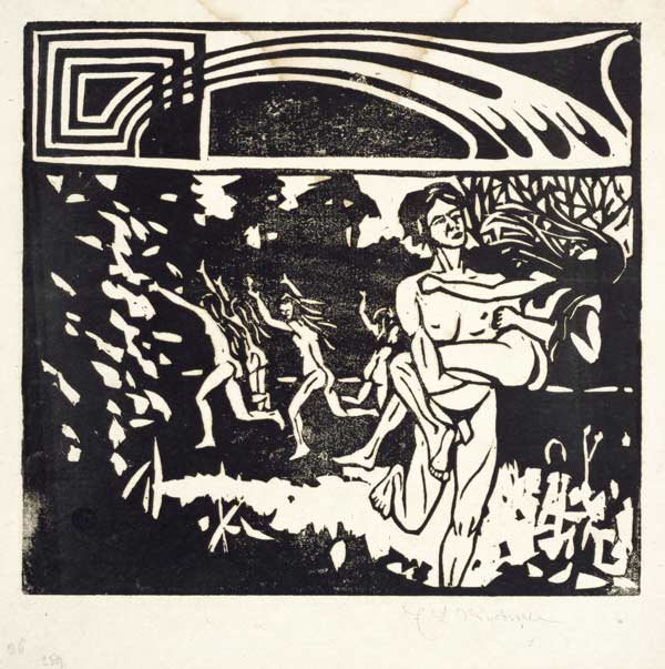 Entführung (Aus: Zwei Menschen, Mann und Weib) von Ernst Ludwig Kirchner
