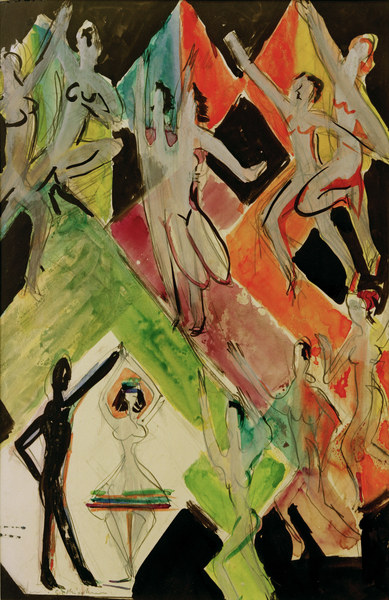 Farbentanz (Entwurf) von Ernst Ludwig Kirchner