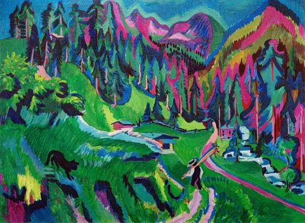 Landschaft Sertigtal von Ernst Ludwig Kirchner