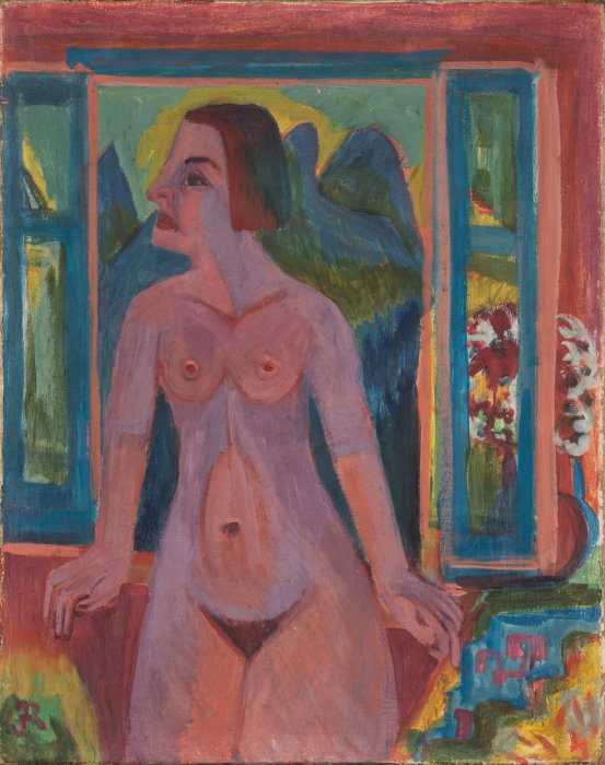 Nackte Frau am Fenster von Ernst Ludwig Kirchner