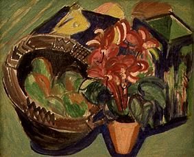 Stillleben mit Früchtekorb. von Ernst Ludwig Kirchner