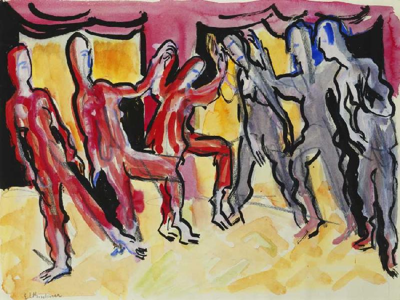 Tanzgruppe Mary Wigman von Ernst Ludwig Kirchner