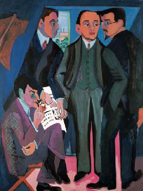Eine Künstlergemeinschaft (Die Maler der Brücke) 1925
