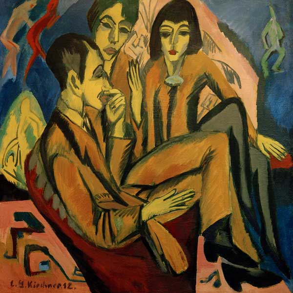Unterhaltung der Künstler von Ernst Ludwig Kirchner