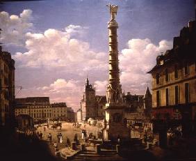 The Fountain in the Place du Chatelet, Paris 1810