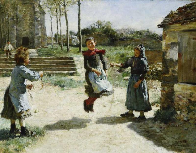 Mädchen beim Seilspringen (Gamines Sautant la Corde) von Etienne Dinet