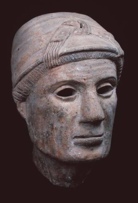 Head of an old woman, from Cerveteri von Etruscan