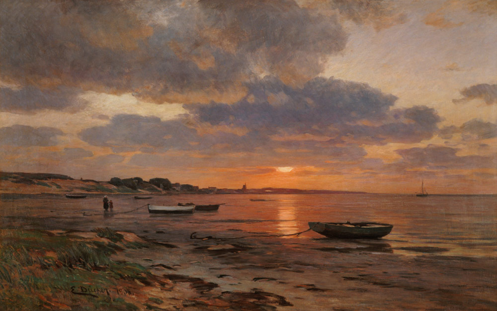 Eugen oder an Kunstdruck als Ostsee Sonnenuntergang Dücker - der