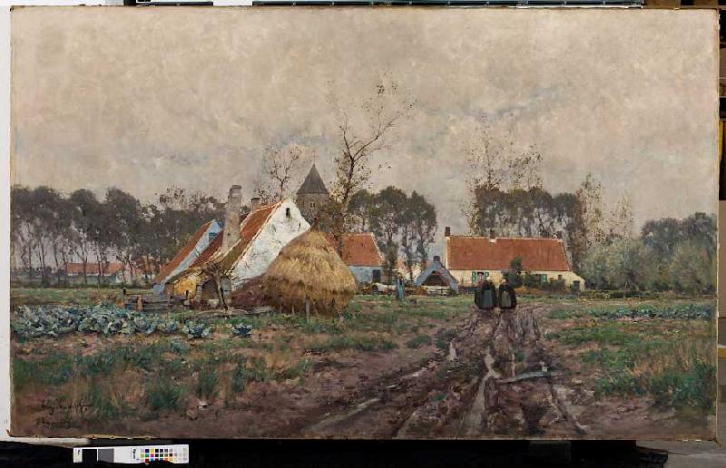 Flandrische Landschaft von Eugen Kampf