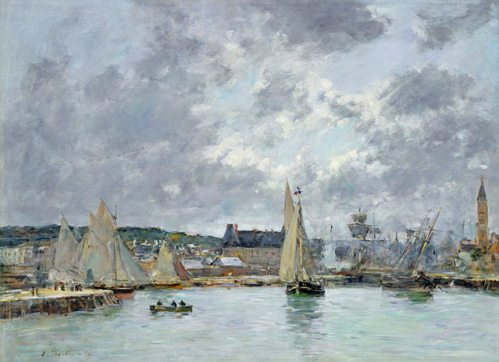 Trouville Harbour von Eugène Boudin