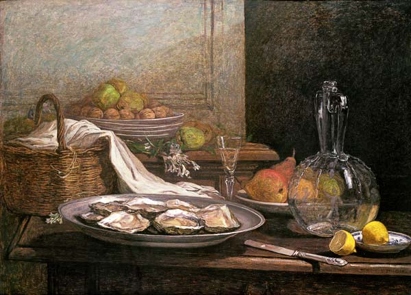 Still Life with Oysters von Eugène Boudin