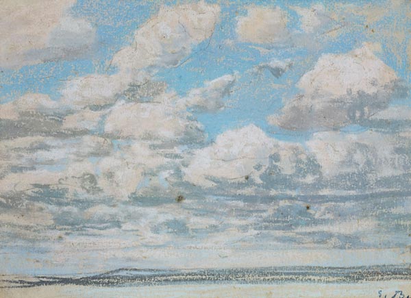 Blauer Himmel, weisse Wolken von Eugène Boudin
