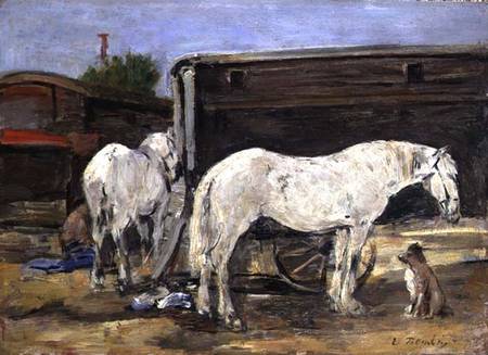 Gypsy Horses von Eugène Boudin