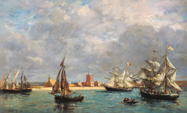 Hafen von Camaret von Eugène Boudin