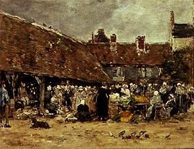 Markttag in Trouville von Eugène Boudin