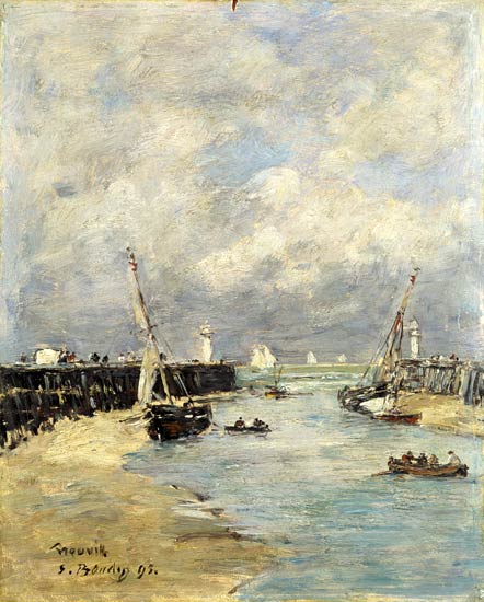 Low Tide at Trouville von Eugène Boudin