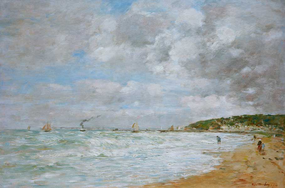 Le rivage de Trouville von Eugène Boudin