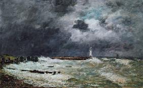 Sturm an der Küste bei Le Havre 1896
