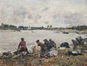 Wäscherinnen am Ufer des Touques (Laveuses au bord de la Touques) 1894