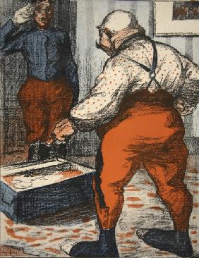 A civil servant overseeing the arrangement of his underwear, illustration from ''L''assiette au Beur