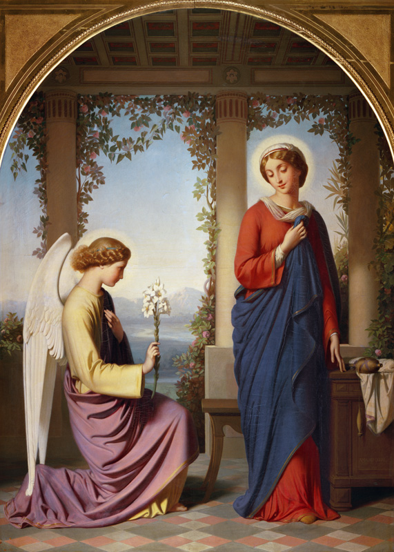 The Angelic Salutation, or The Annunciation von Eugène-Emmanuel Amaury-Duval