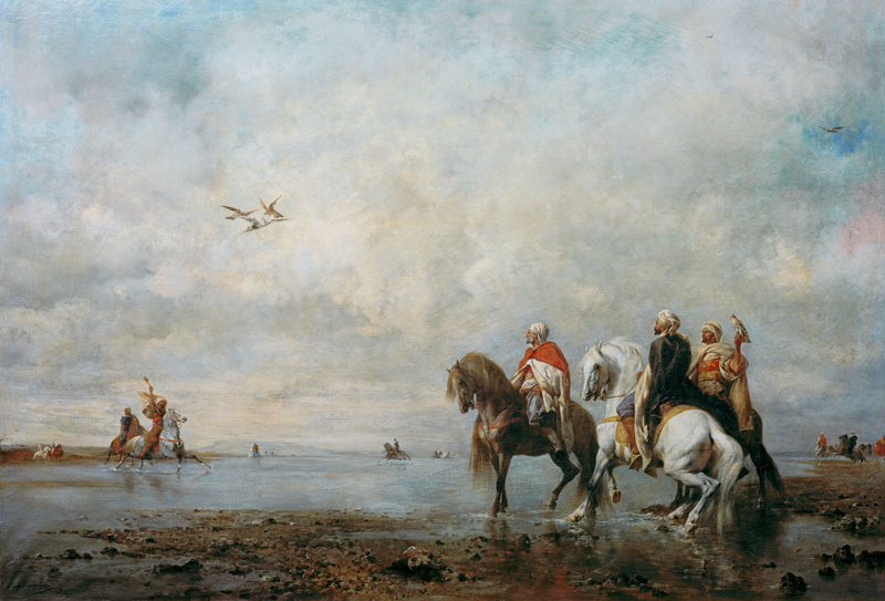 Falkenjagd in der Sahara von Eugène Fromentin