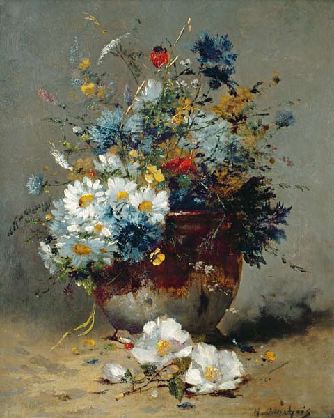 Daisies and Cornflowers von Eugene Henri Cauchois