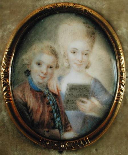 Wolfgang Amadeus Mozart (1756-91) and his sister Maria-Anna called 'Nannerl' (1751-1829) von Eusebius Johann Alphen