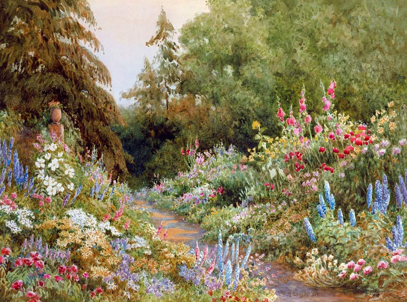 Herbaceous Border von Evelyn L. Engleheart