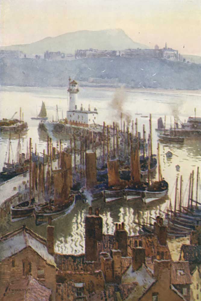 Der Hafen aus der Altstadt von E.W. Haslehust