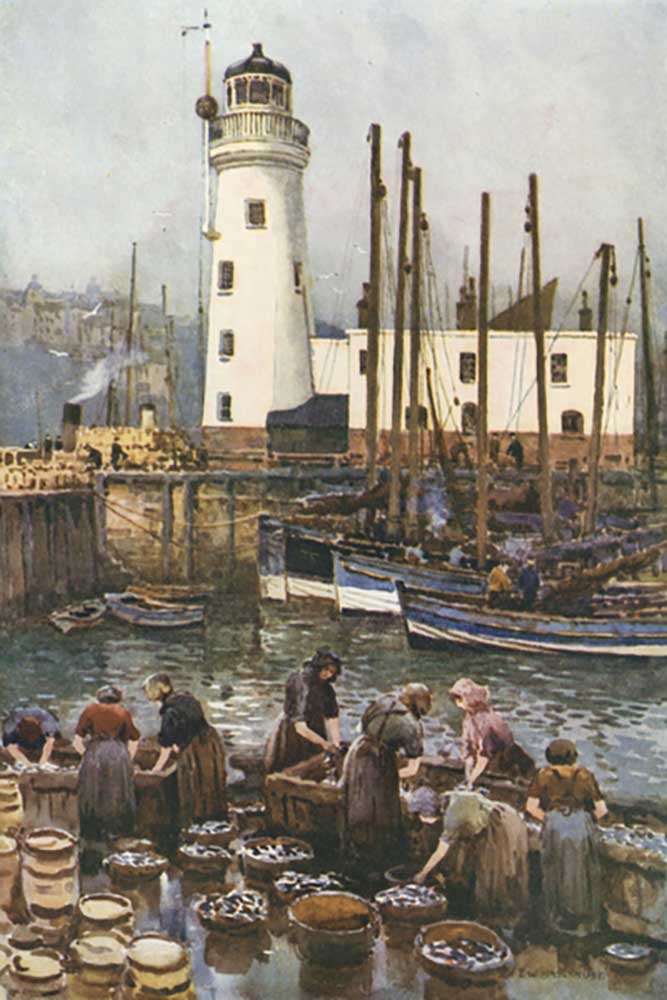 Der Hafen während der Heringssaison von E.W. Haslehust