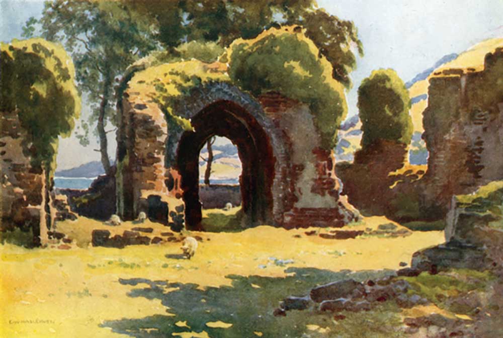 Die Ruinen von Lindores Abbey von E.W. Haslehust