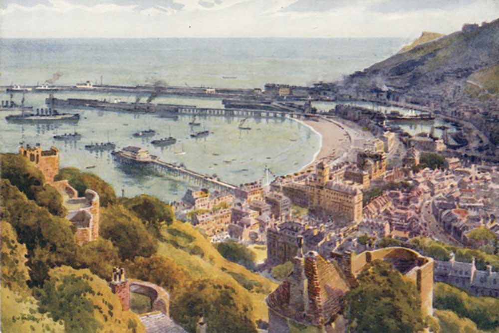 Dover Harbour von der Burg von E.W. Haslehust