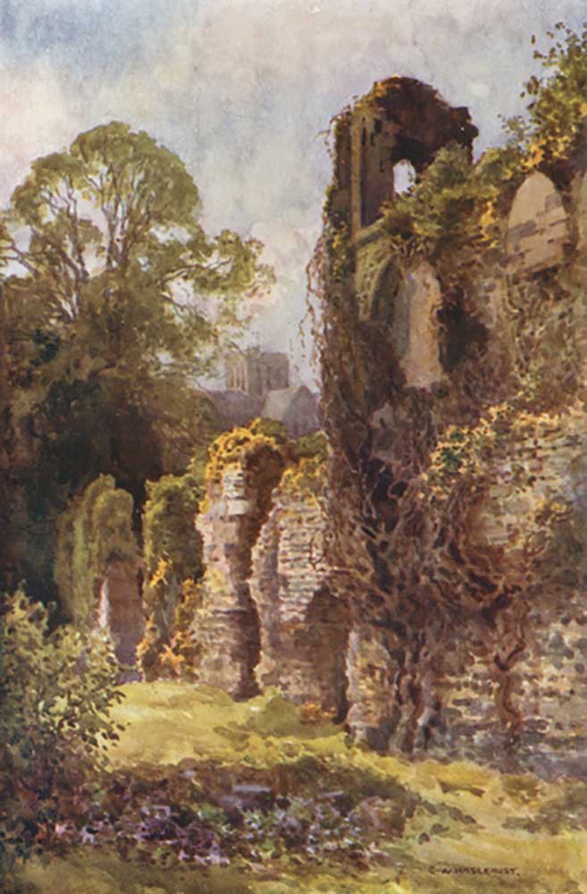 Ruinen der Burg Wolvesey von E.W. Haslehust